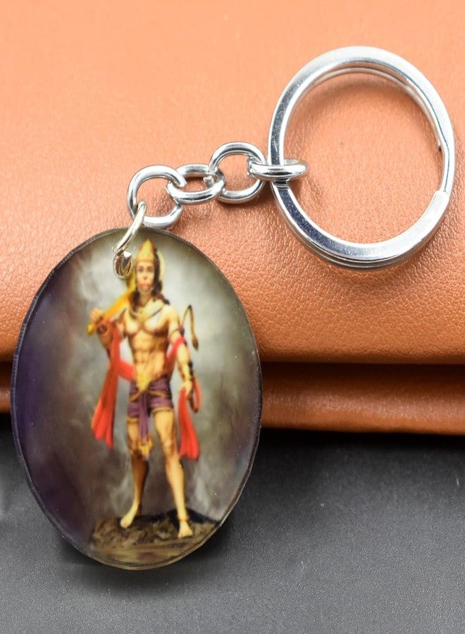 AFH Lord Gadhadhari Hanuman Crystal keychain for Men and Women - Image 3